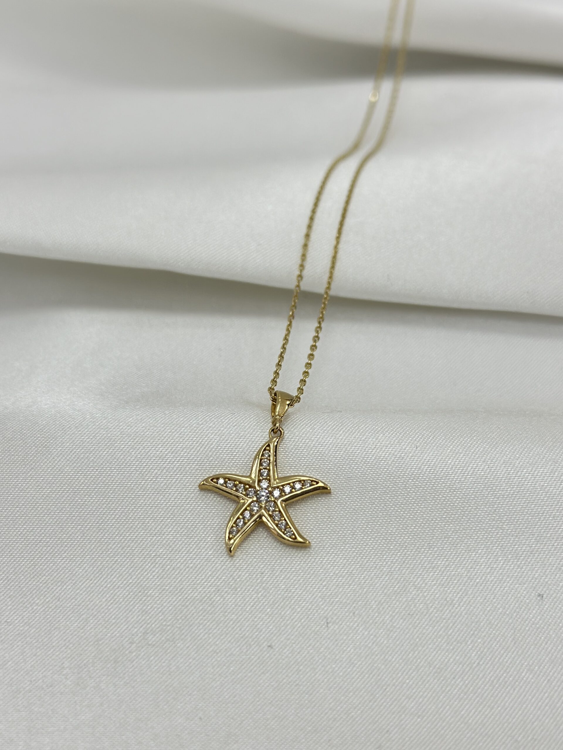 Seestern Elegant - Kette mit Anhänger - 585er Gold - Juwelier Di-EL