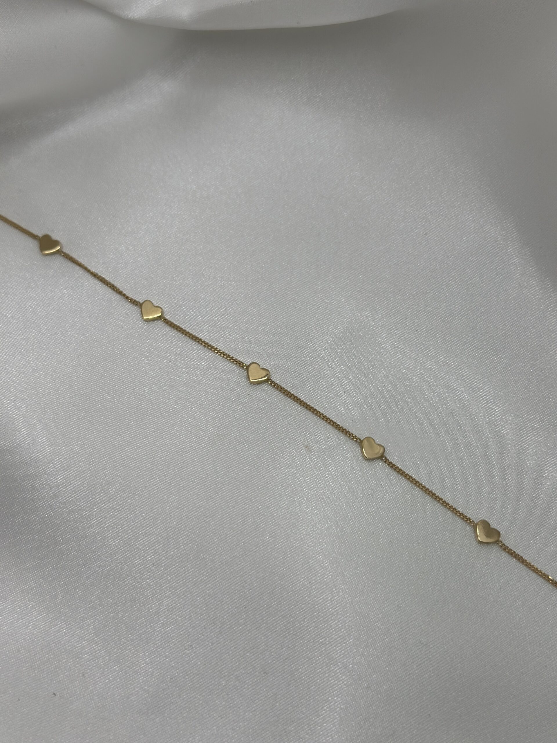 5 Herzen- Armband - 585er Gold - Juwelier Di-EL