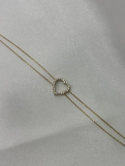 Herz Rahmen- Armband - 585er Gold - Juwelier Di-EL