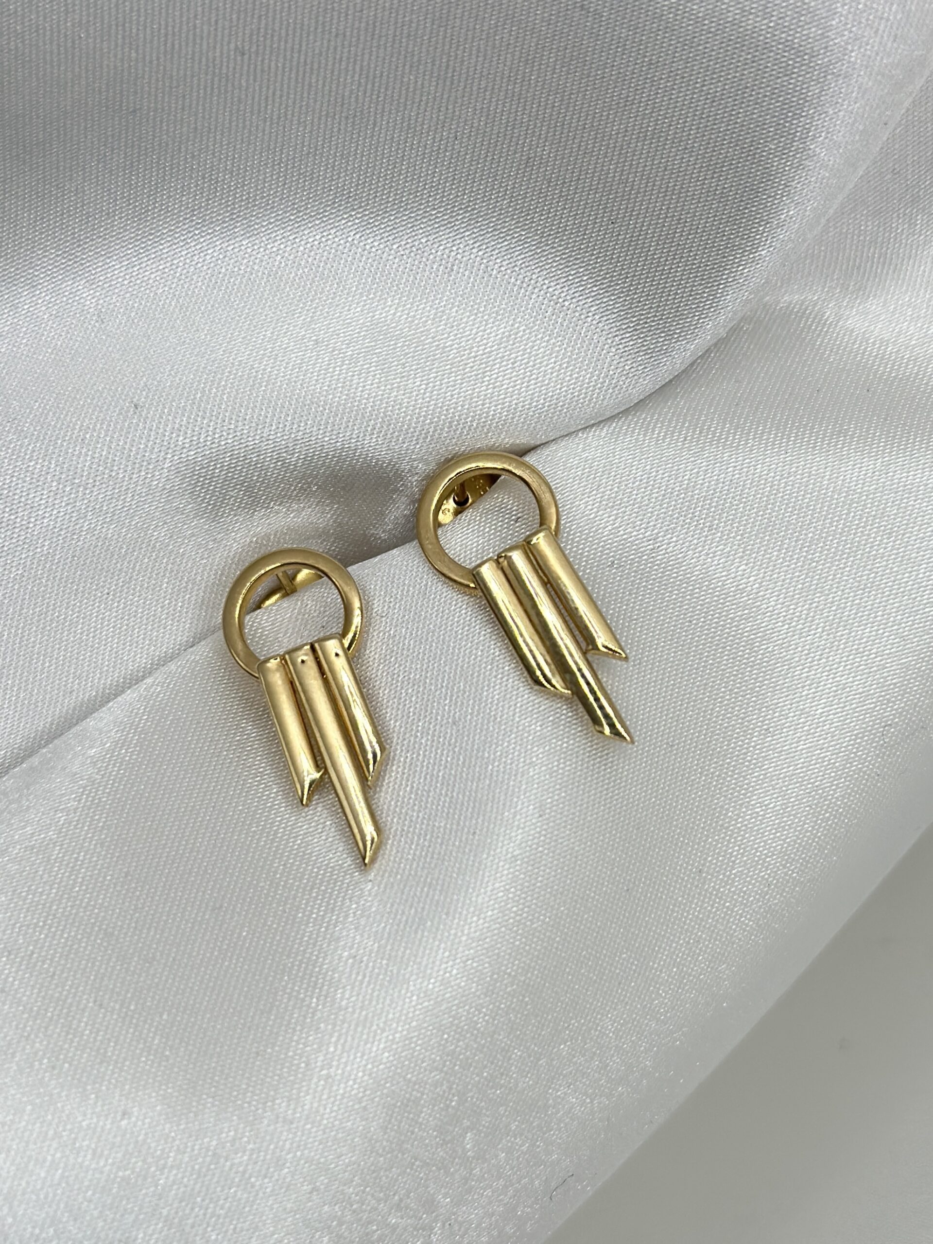 Dreier Pendelform Stecker -Ohrring - 585er Gold - Juwelier Di-EL