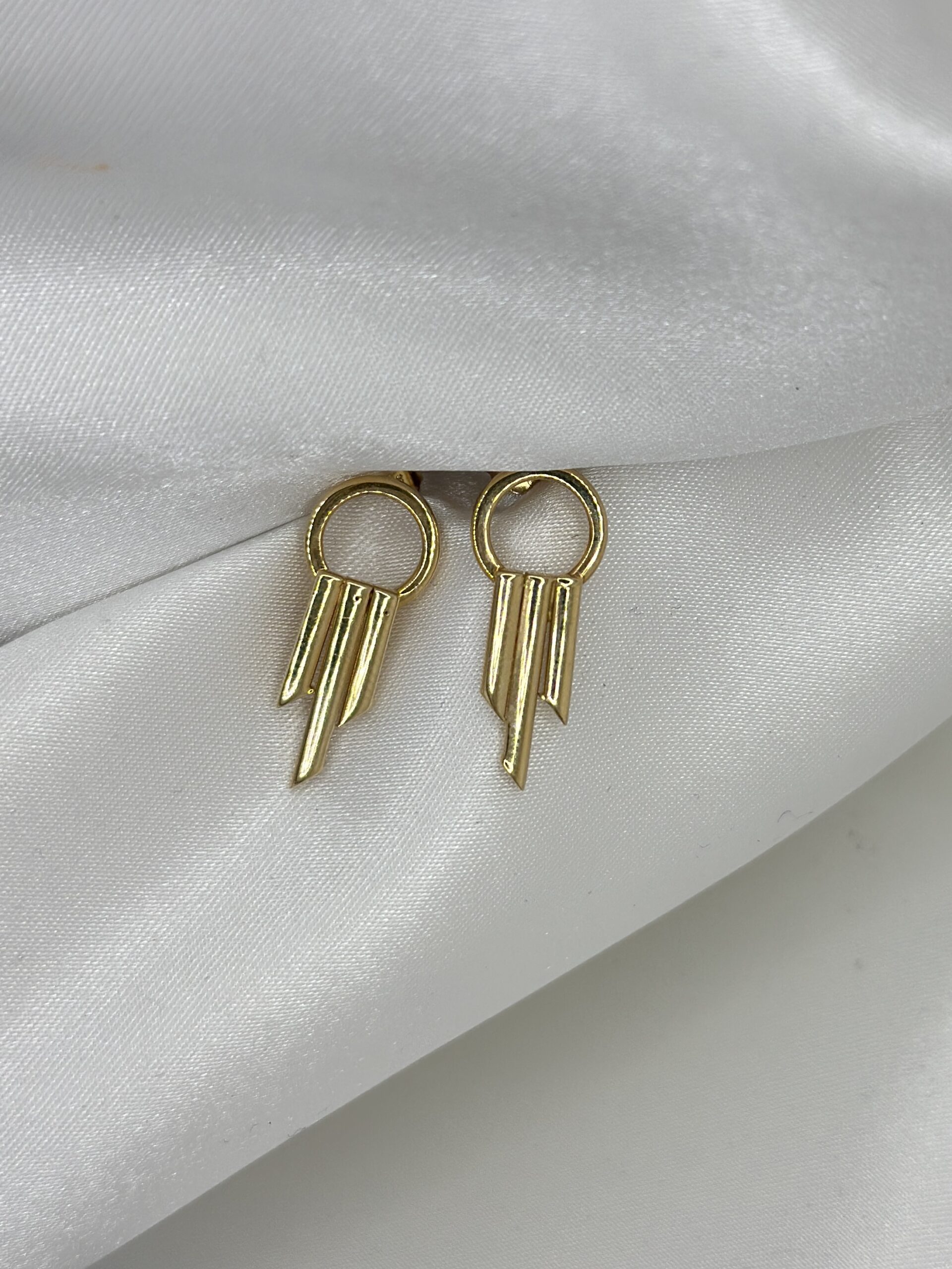 Dreier Pendelform Stecker -Ohrring - 585er Gold - Juwelier Di-EL – Bild 3