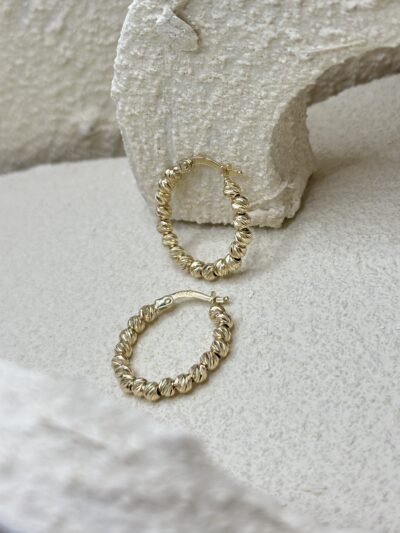 Dorika Creolen Diamantgeschliffen-Ohrring - 585er Gold - Juwelier Di-EL