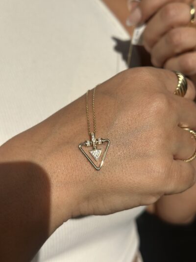 Dreieck Anhänger - Kette mit Anhänger - 585er Gold - Juwelier Di-EL